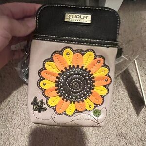 Chala Sunflower Mini Bag in Black and Orange